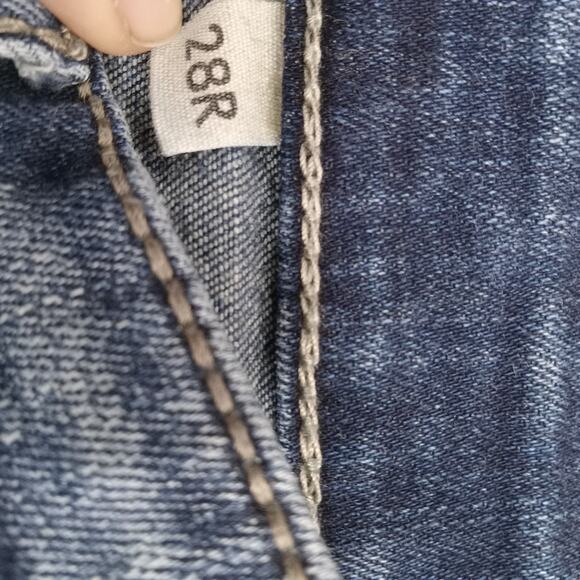 BKE Buckle Stella Jeans Womens 28 Distressed Denim Mid Rise Straight Frayed Leg - Picture 7 of 14